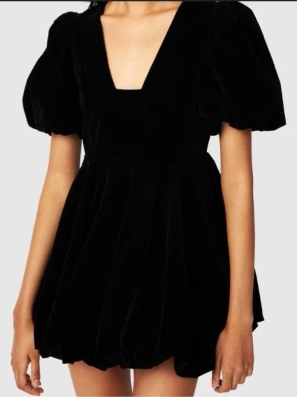 Par Violet Black National Anthem Velvet Mini Dress Size L